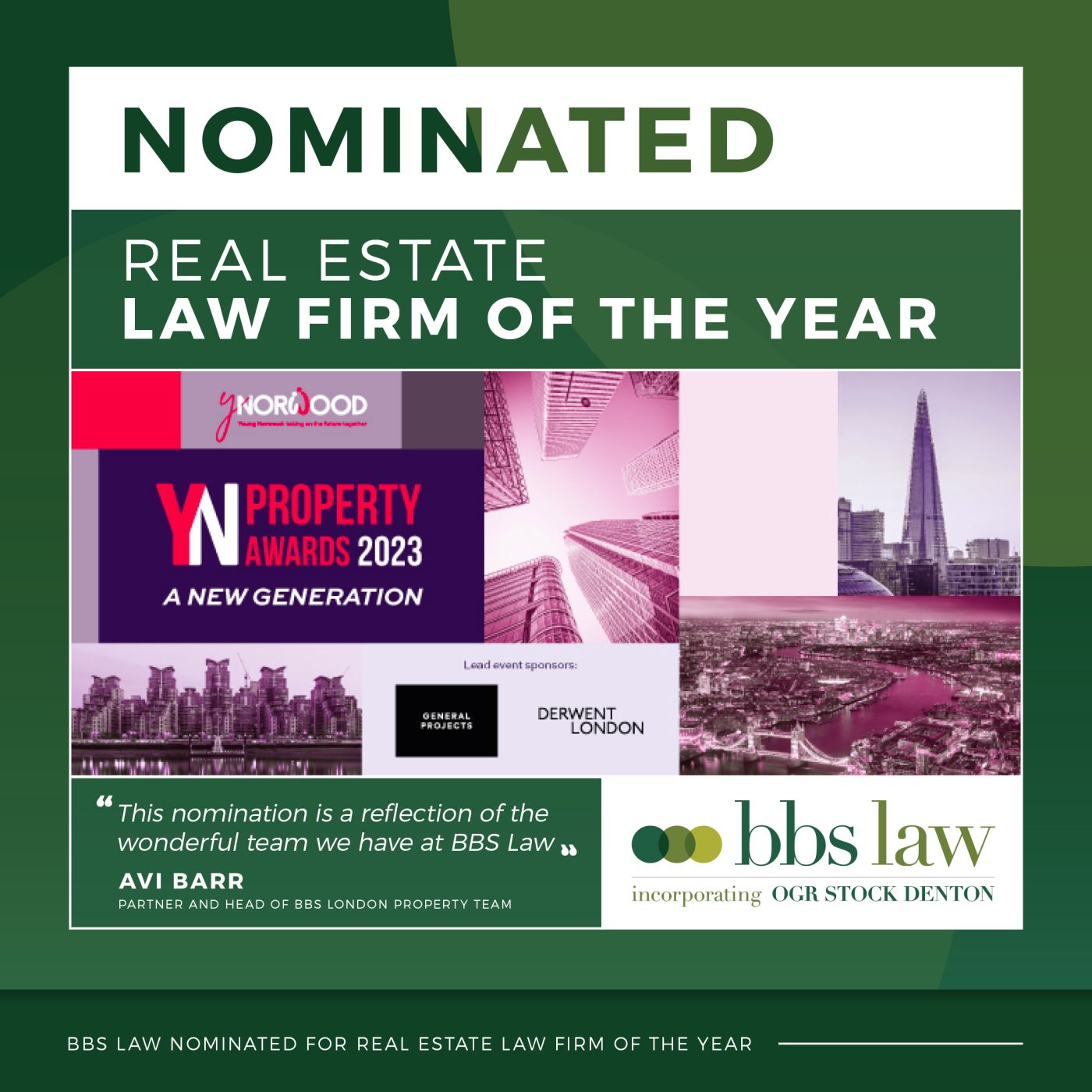 Property Law Team nominated for a Team of the Year Award