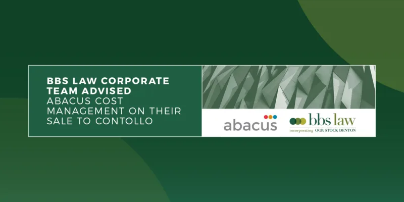 BBS Law Corporate Team Advised Abacus Cost Management on their Sale to Contollo